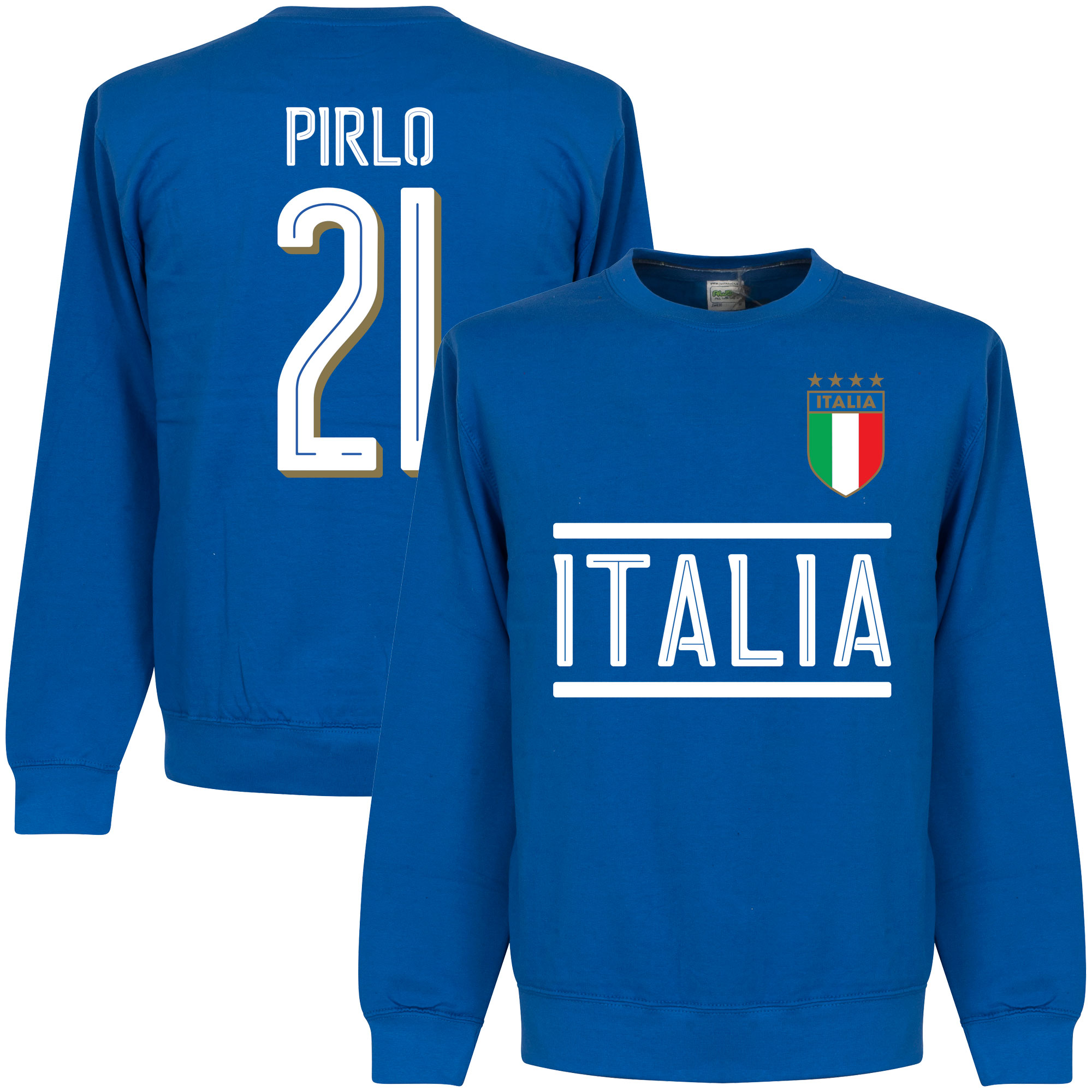 Italië Pirlo 21 Team Sweater - Blauw - M