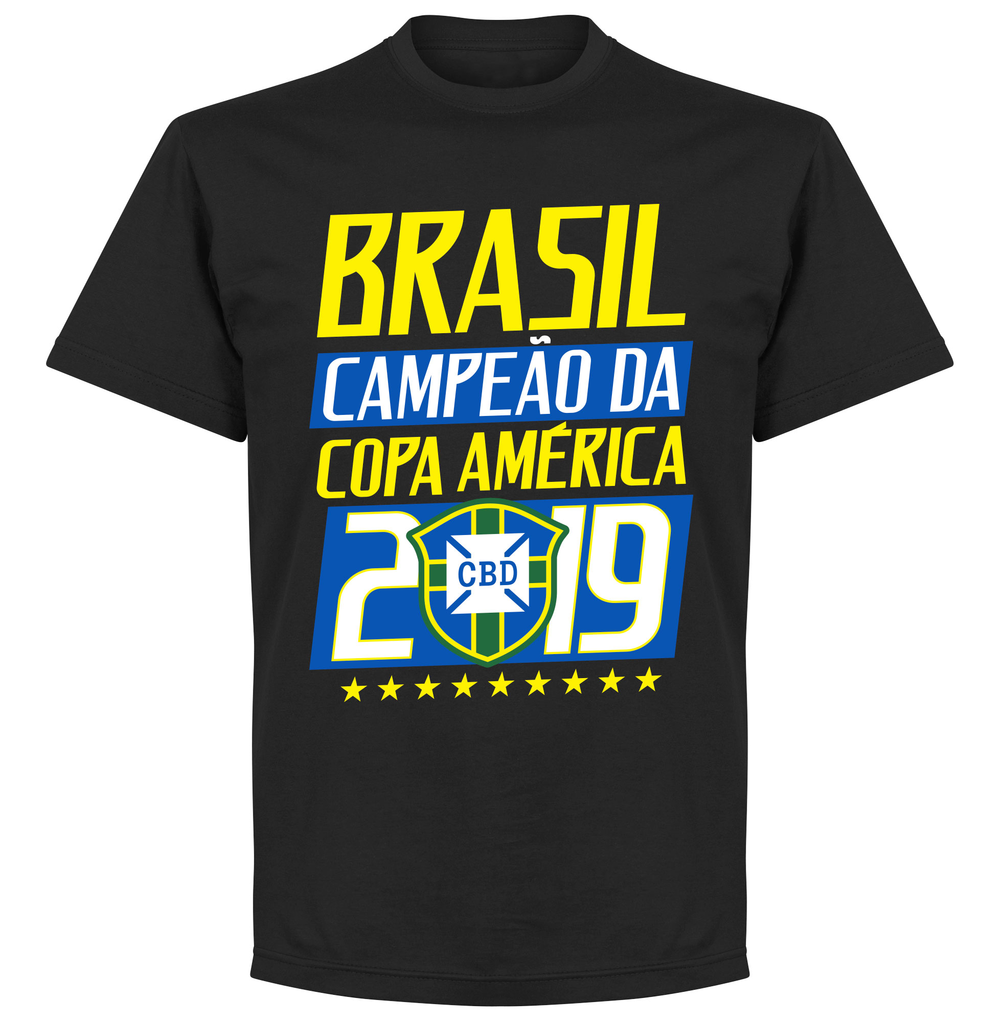 Brasil Campeao 2019 T-Shirt - Zwart - 5XL