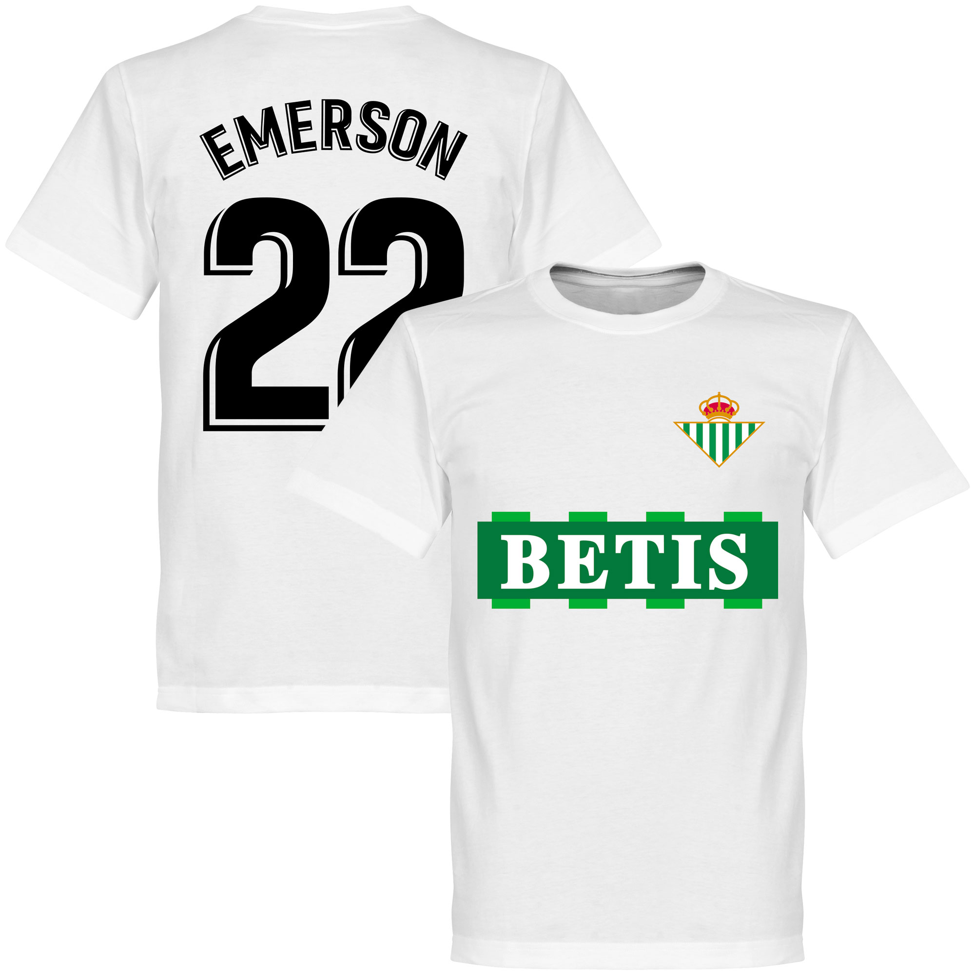 Betis Emerson 22 Team T-Shirt - Wit - 5XL