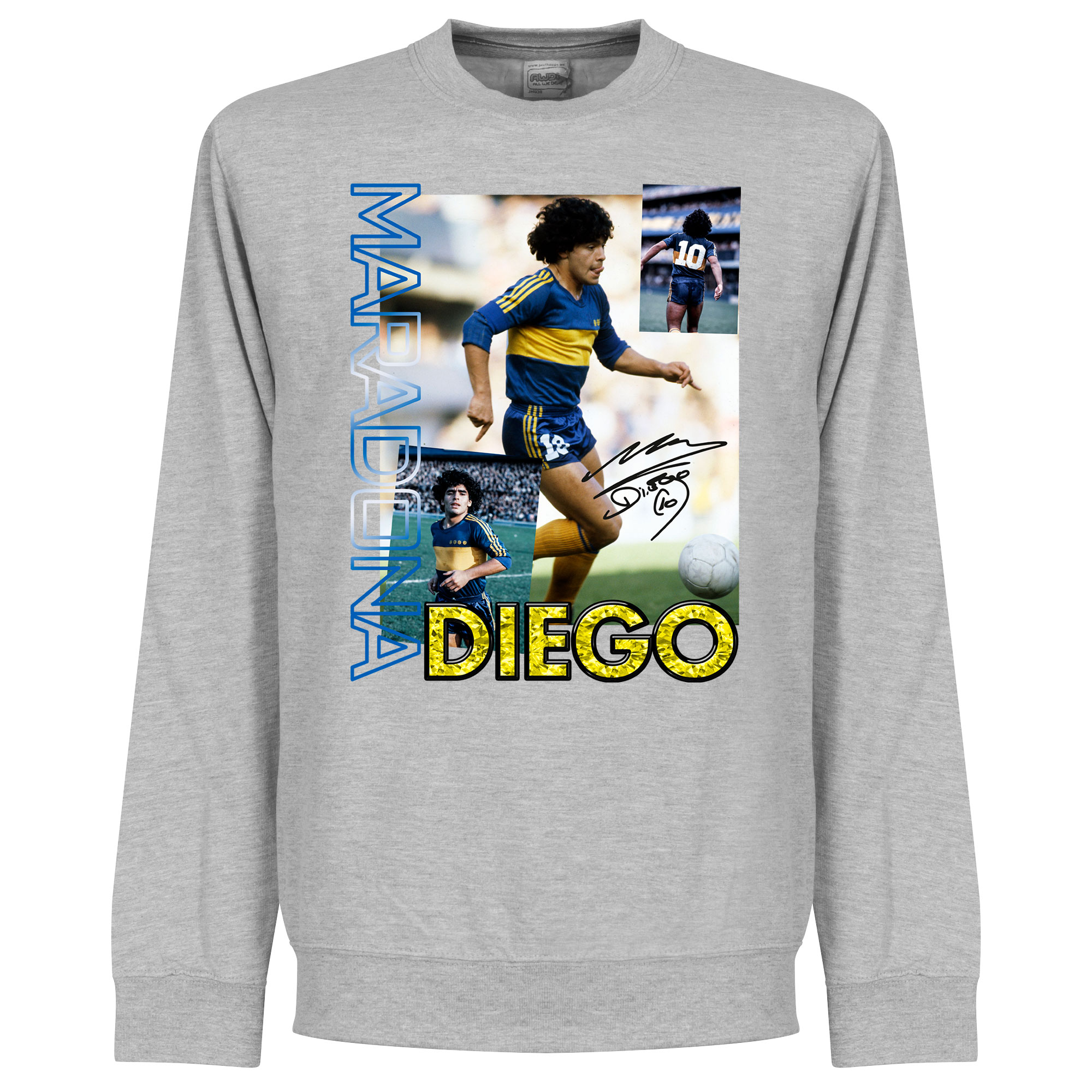 Diego Maradona Boca Old Skool Sweater - Grijs - XXXL