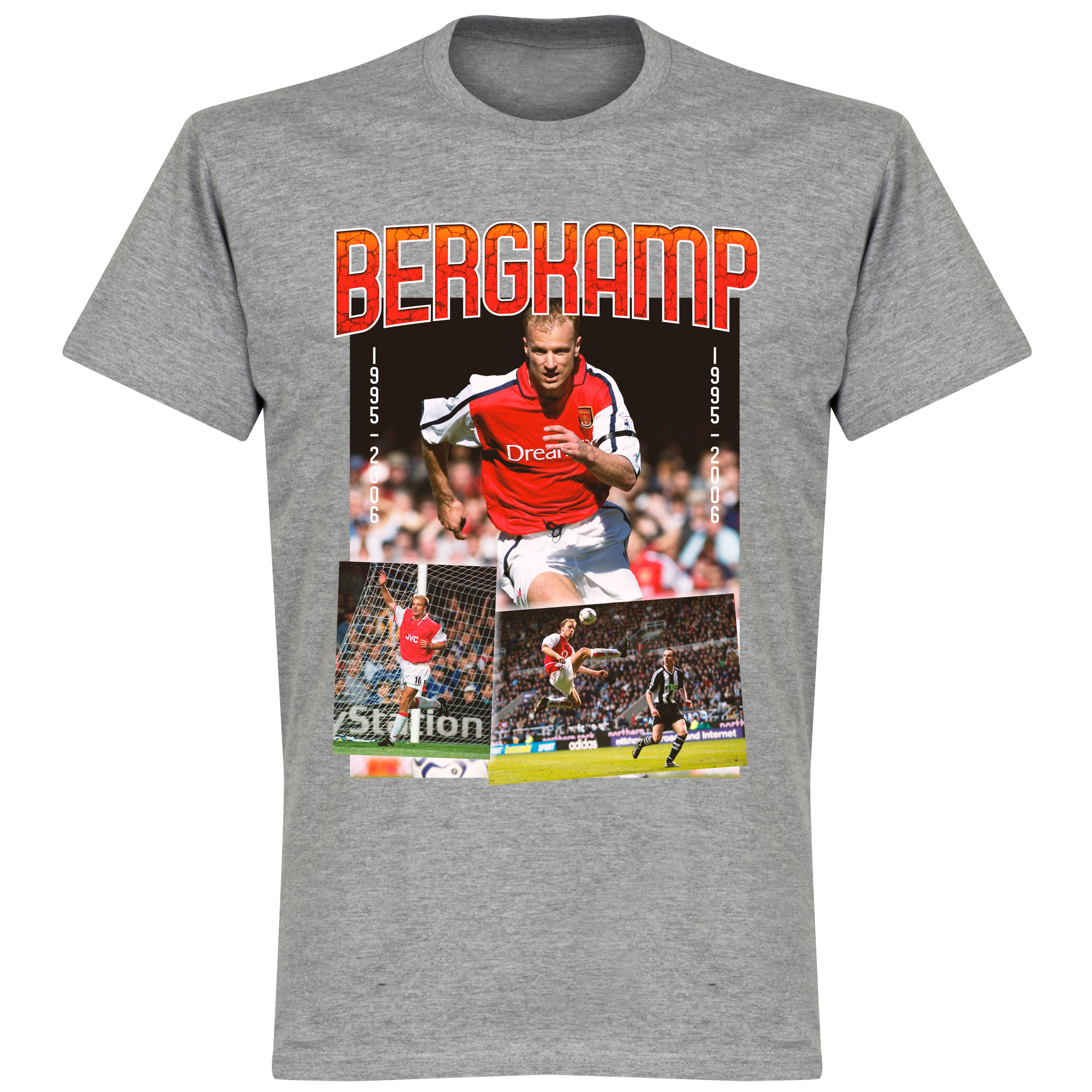 Bergkamp Arsenal Old Skool T-Shirt - Grijs - XXXL