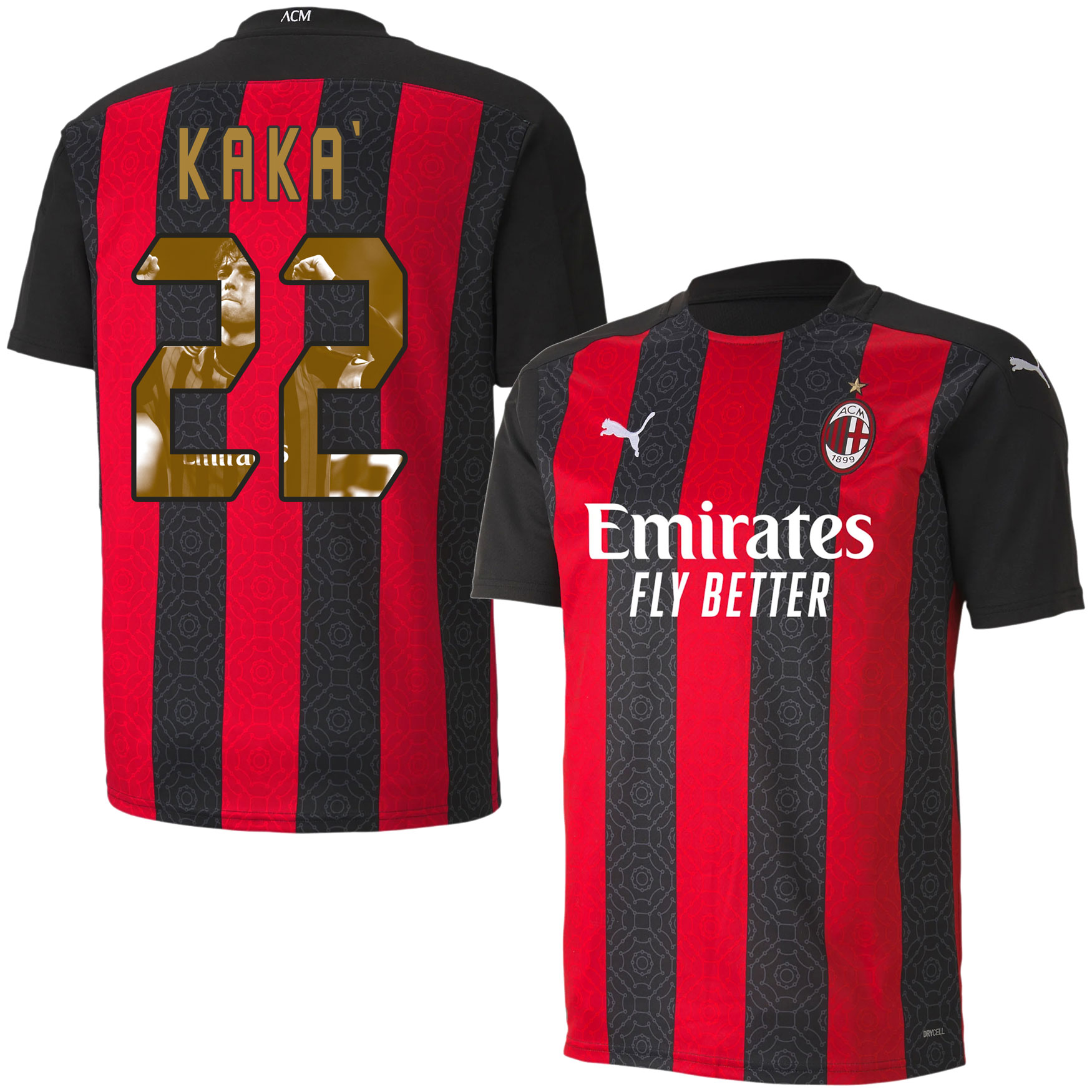 AC Milan Shirt Thuis 2020-2021 + Kaka 22 (Gallery Style)
