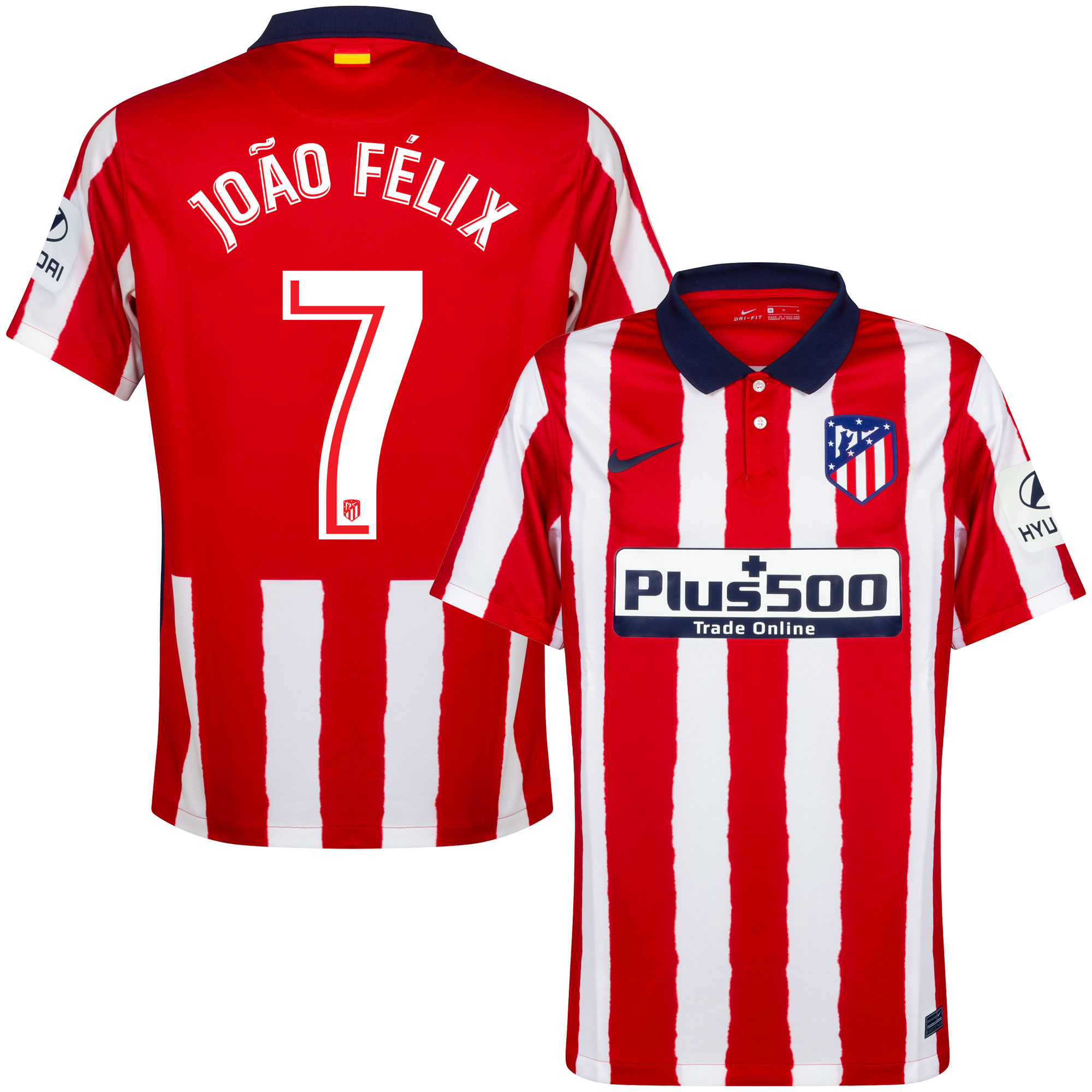 Atletico Madrid Shirt Thuis 2020-2021 + João Félix 7