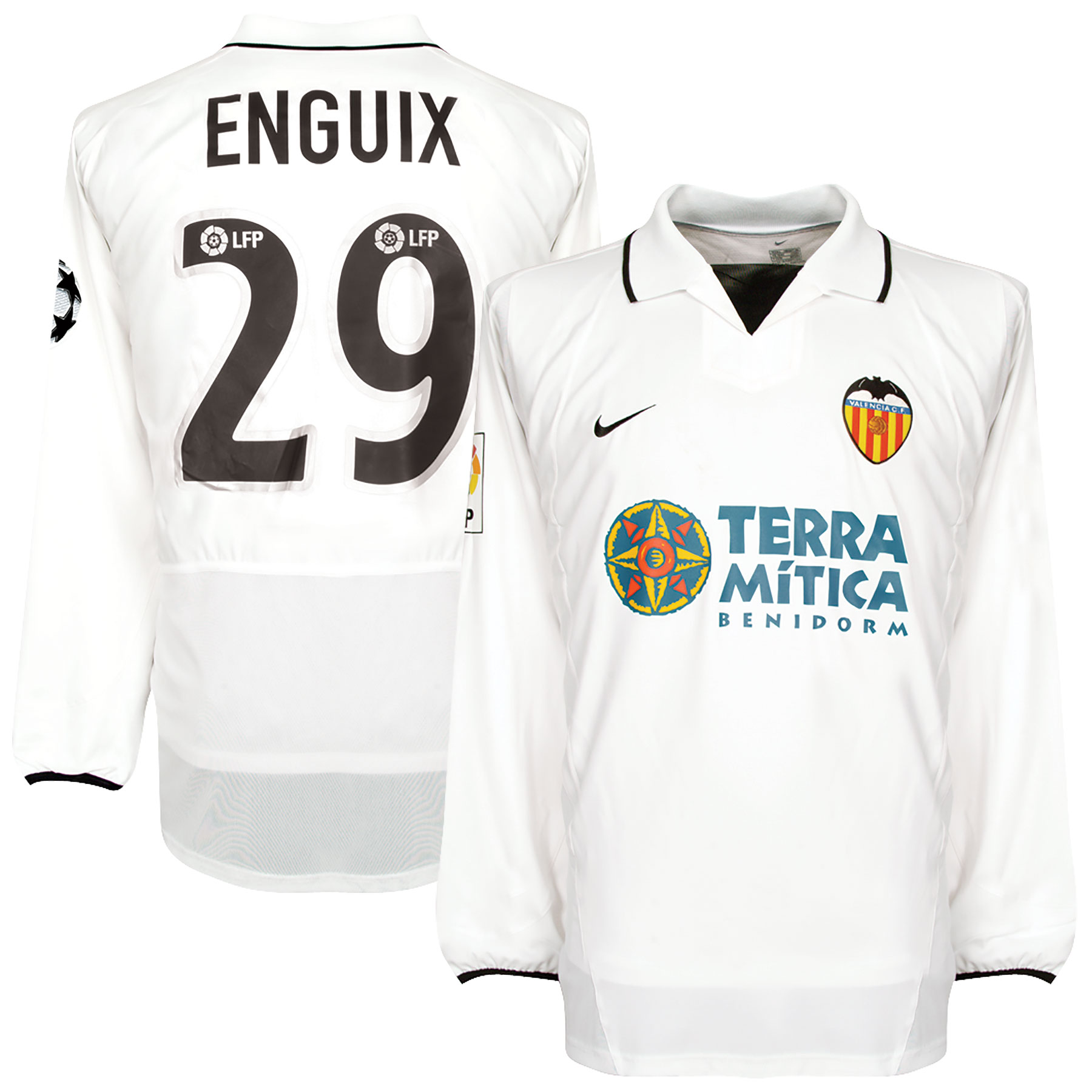 Valencia Shirt Thuis 2002-2003 (Lange Mouwen) + Enguix 29